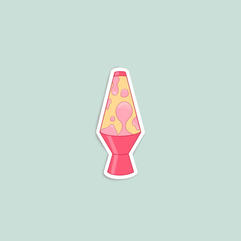 Pink lava lamp mini sticker