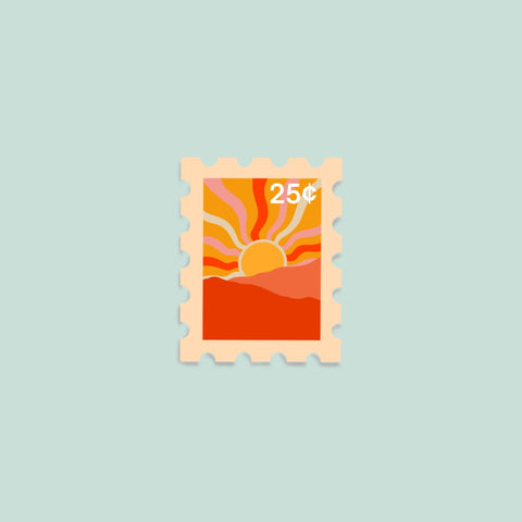 Sunset stamp mini sticker